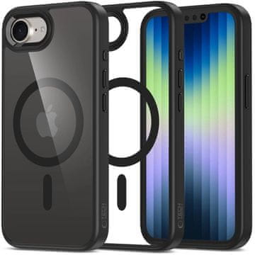 slomart Ovitek Tech-Protect MagMat MagSafe za iPhone 16e - črno-prozoren
