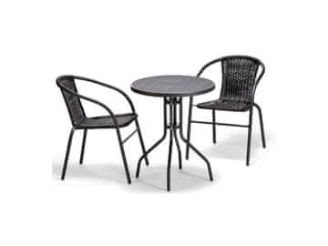 MTF Balkonski set BISTRO črne barve