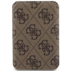 slomart Powerbank indukcijski Guess 4G Leather Metal Logo MagSafe 15W 5000mAh - rjav