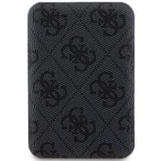 slomart Indukcijska powerbank Guess 4G Leather Metal Logo MagSafe 15W 5000mAh črna