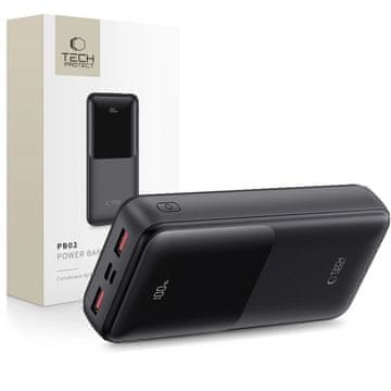 slomart Powerbank Tech-Protect PB02 20000mAh 22.5W - črn