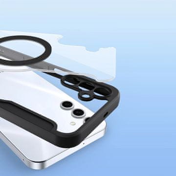 slomart Etui Dux Ducis Skin X Pro za Samsung Galaxy S25+ z MagSafe in denarnico - črno