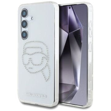 slomart Etui Karl Lagerfeld Rhinestones Karl Head Logo Samsung Galaxy S25 prozoren