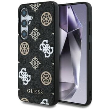 slomart Etui Guess 4G Printed Colored Peony Pattern MagSafe za Samsung Galaxy S25 črno