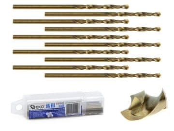 GEKO Kobaltov sveder za kovino HSS-Co, DIN 338, 2,5 mm, 10 kosov G37025