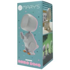 sarcia.eu Mary’s Elektronska ura z zaslonom za otroke, budilka za spalnico – bež ROBO dinozaver, USB