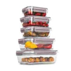 Berlingerhaus Posoda za hrano s pokrovom BH-8938 glass set 5 pcs Taupe Collection