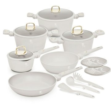 Berlingerhaus Komplet posode s titanovo prevleko BH-8081 15 pcs Sahara Collection