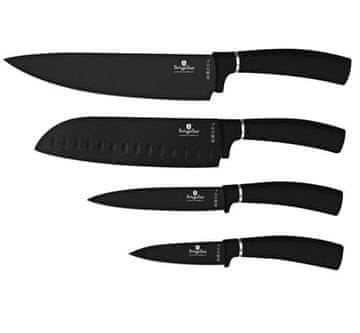 Berlingerhaus Komplet nožev z nelepljivim premazom BH-2893 4 pcs Matte Black Collection