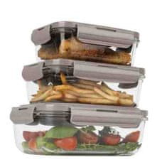 Berlingerhaus Posoda za hrano BH-8792 glass set 3 pcs Taupe Collection