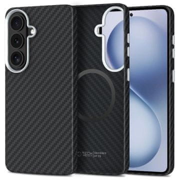 slomart Ohišje Tech-Protect Ion Carbon MagSafe za Samsung Galaxy S26 - črno-srebrno