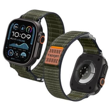 slomart Pašček Spigen WBF0 za Apple Watch 44 / 45 / 46 / 49 mm - zelen