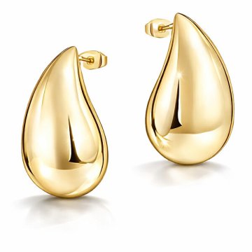 Liu.Jo Ujemajoči se pozlačeni jekleni uhani Solza LJ2721