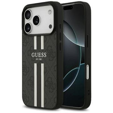 slomart Etui Guess 4G Printed Stripes MagSafe za iPhone 17 Pro - črno