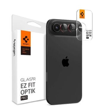 slomart Zaščitno steklo za objektiv Spigen Optik Pro L-Series 2-pack za iPhone Air - črno-rdeče