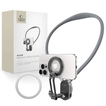 slomart Nosilec Tech-Protect AC200 Magnetic MagSafe za telefon, GoPro, DJI - siv