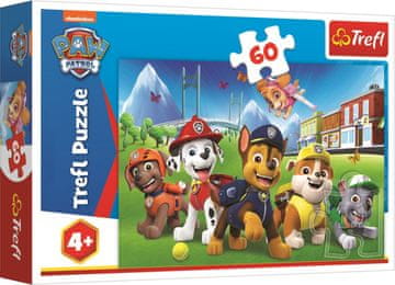 Trefl Puzzle Tlapková patrulja na travniku / 60 kosov