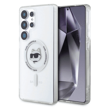 Karl Lagerfeld Originalen MagSafe ovitek Samsung Galaxy S25 Ultra 5G - Chupettes Head - prozoren - KLHMS25LHLSCHH