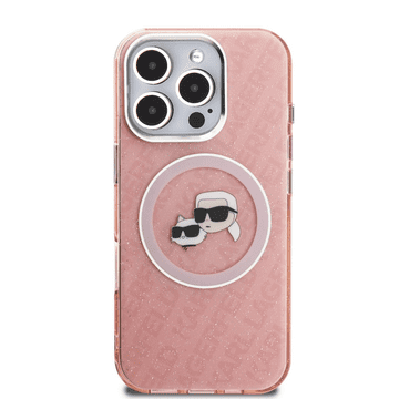 Karl Lagerfeld Originalen MagSafe ovitek iPhone 16 Pro Max - Roza - KLHMP16XHMKBKCHP