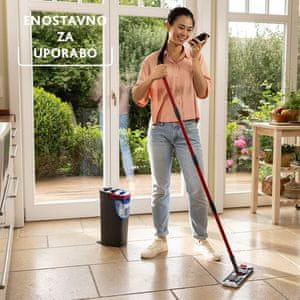 Čiščenje pod pohištvom s 360° zglobom