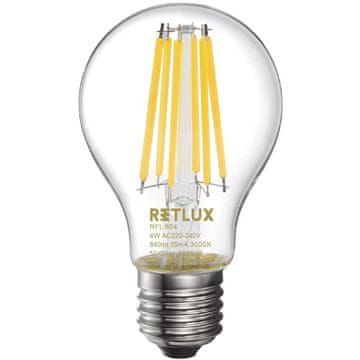 RETLUX RFL 604 Fil. A60 E27 4W WW A