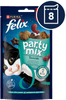 Felix Party Mix priboljški za mačke z okusom lososa, trske in postrvi, 8x60g