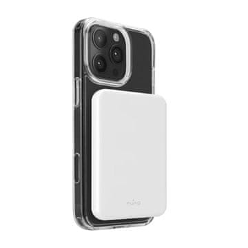 slomart Powerbank Puro Mag Plus 5000mAh 20W Qi2 združljiv z MagSafe 1x USB-C Power Delivery - bel