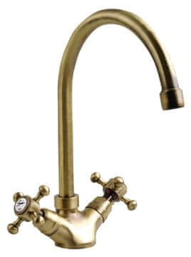 SAPHO Retro Pipa ANTEA za Pomivalna Korita, 275mm Visoka, Bronasta