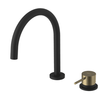 SAPHO Stoječa kopalniška pipa ULTRAMIX črna/zlata mat