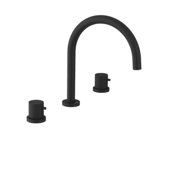 SAPHO ULTRASAN Elegantna Trodelna Črna Mat Umivalniška Pipa