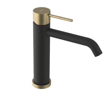 SAPHO ULTRASAN Črna/Zlata kopalniška armatura s srednjo višino