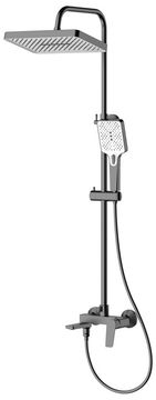 AQUALINE FLERY pršna glava z vrtljivo ročico in pipa, barva pištolskega metala