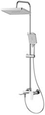 AQUALINE FLERY kromirana stušna armatura s pipo in lokom za tuširanje