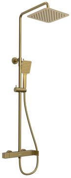 SAPHO CUBEMIX Zlato Mat Stenski Dežni Tuš Sistem s Pákovo Baterijo