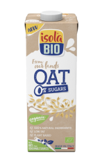 ISOLA BIO bio ovseni napitek brez sladkorjev, 6 x 1000 ml