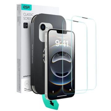 slomart Etui ESR UltraFit Kaljeno steklo 2-pack za iPhone 13 / 13 Pro / 14 / 16e