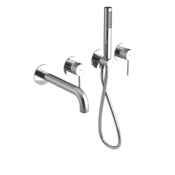 SAPHO ULTRAMIX Čista linija skrite pipe z izlivom in prho, kromirana, 2 funkciji