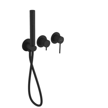 SAPHO ULTRAMIX Črna Mat Podometna Spršna/Vanova Baterija z Ročno Prho, 2 Izhoda