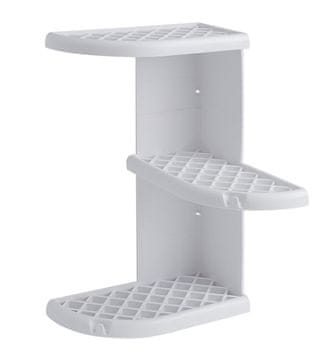 Gedy Kotna kopalniška polica OSCAR 230x375x230 mm, bela ABS plast, SAPHO