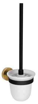 SAPHO LARISSA Zidna WC Ščetka, Črna/Ml. Zlata - Elegantno in Funkcionalno