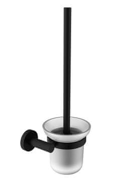 SAPHO Črna Mat Viseča WC Ščetka, Motno Steklo