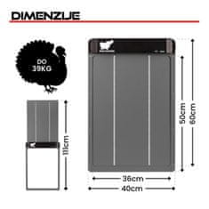 RUN-CHICKEN RUN–CHICKEN Avtomatska vrata za kokošnjak – GIANT SIVA ( z Bluetooth)