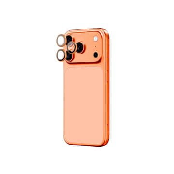 slomart Steklo za objektiv AMAZINGTHING AR Sapphire za iPhone 17 Pro / Pro Max - z oranžnim okvirjem