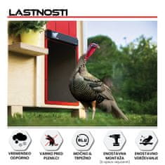 RUN-CHICKEN RUN–CHICKEN Avtomatska vrata za kokošnjak – GIANT RDEČA ( z Bluetooth)