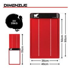 RUN-CHICKEN RUN–CHICKEN Avtomatska vrata za kokošnjak – GIANT RDEČA ( z Bluetooth)