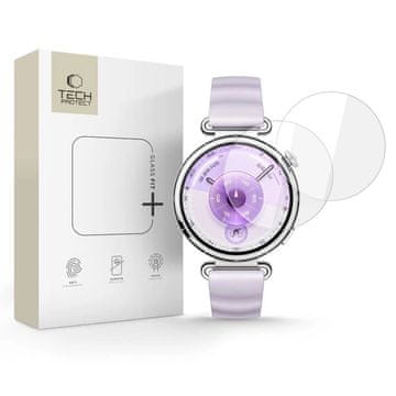 slomart Kaljeno steklo Tech-Protect Glass Fit+ 2-pack za Huawei Watch GT 6 41 mm - prozorno