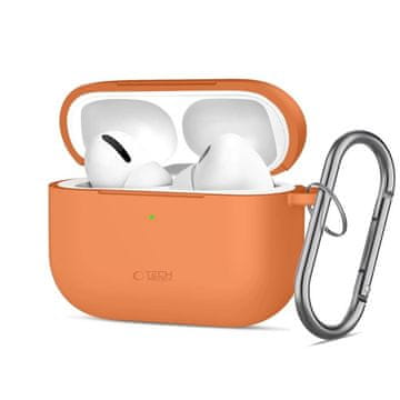 slomart Etui Tech-Protect Silicone Hook za AirPods Pro - oranžno