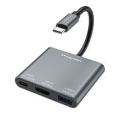 slomart Hub Wozinsky WHCH-01 USB-C PD 100W HDMI 4K@30Hz USB-A 10Gbps - siv