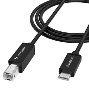 slomart Kabel Wozinsky WKDDY2S USB-B - USB-C 2m - črn