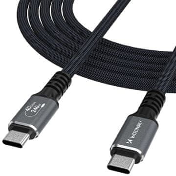 slomart Kabel Wozinsky WPS-UY415S USB-C Thunderbolt 4 240W 1,5m 4K - črn